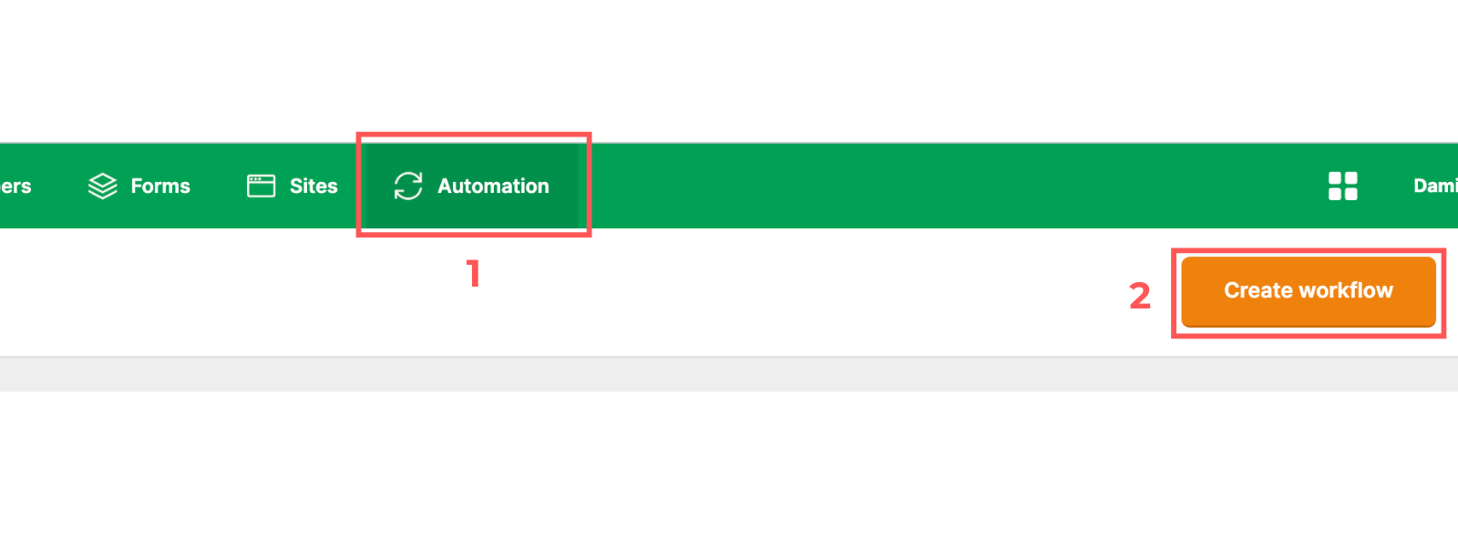 Screenshot: Create an email sequence in MailerLite Classic