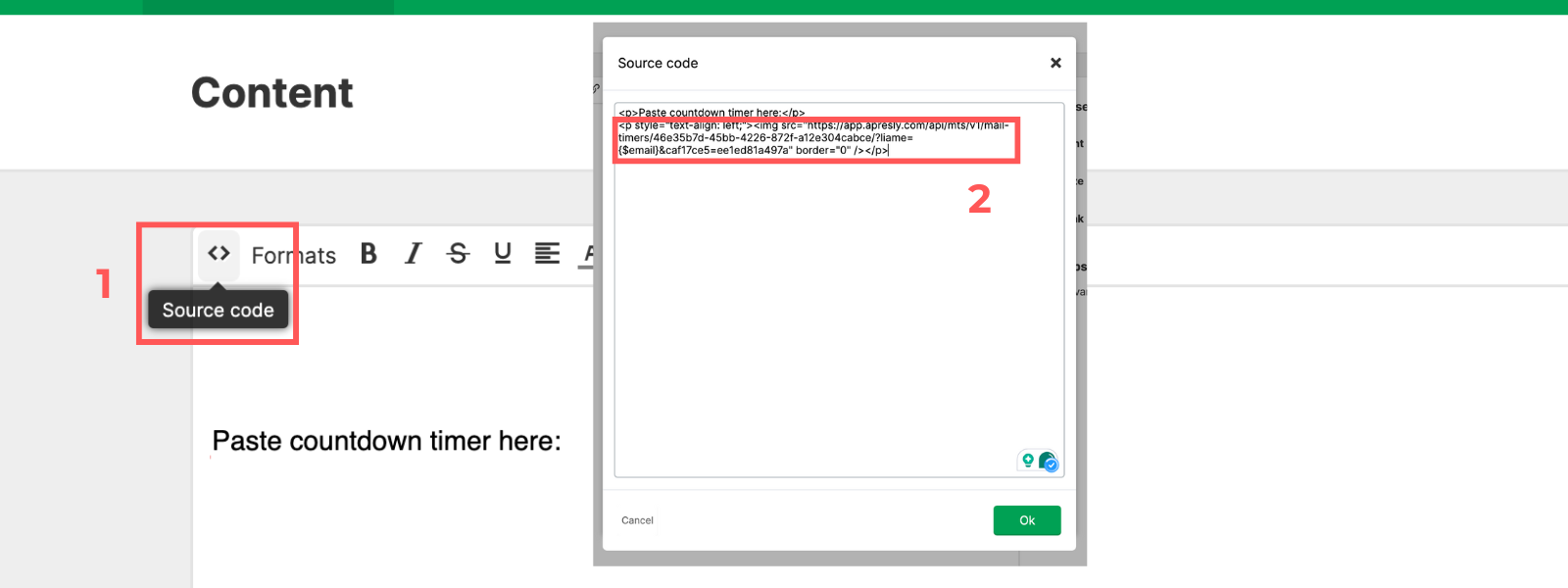Screenshot: Create an email sequence in MailerLite Classic