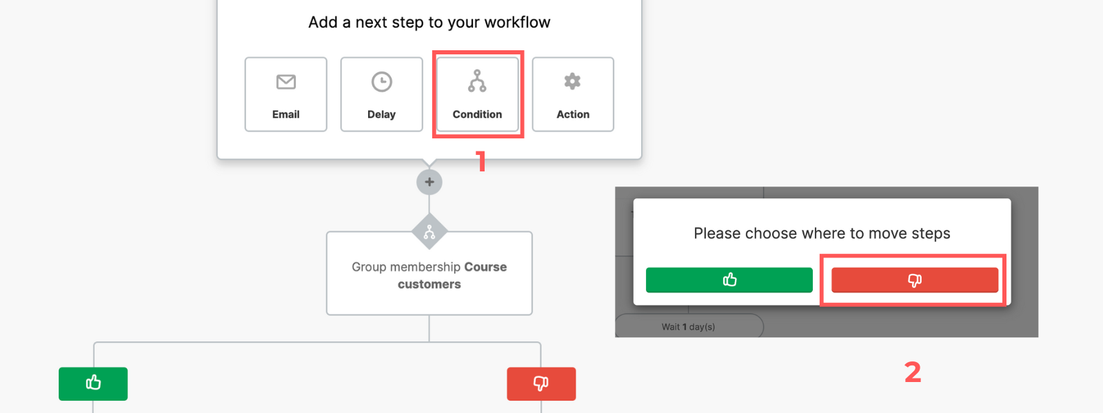Screenshot: Create an email sequence in MailerLite Classic