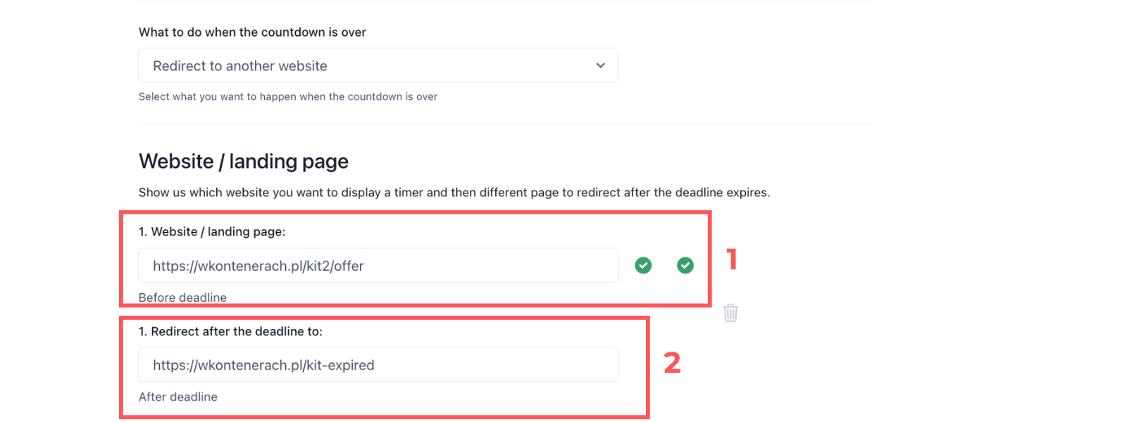 Screenshot: Campaign setup in Apresly