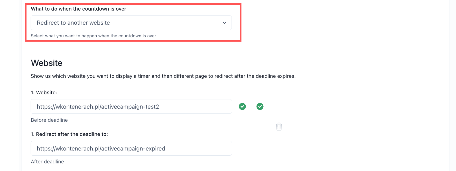 Screenshot: Campaign setup in Apresly