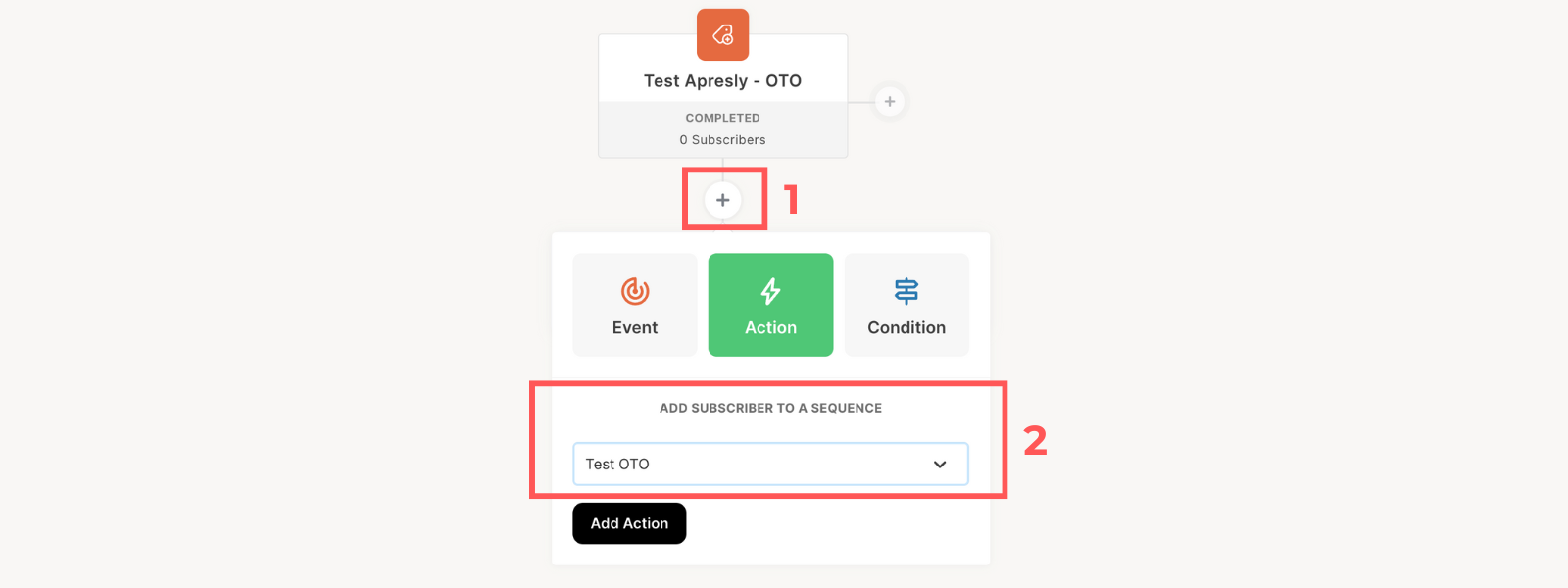 Screenshot: Create an email sequence in ConvertKit